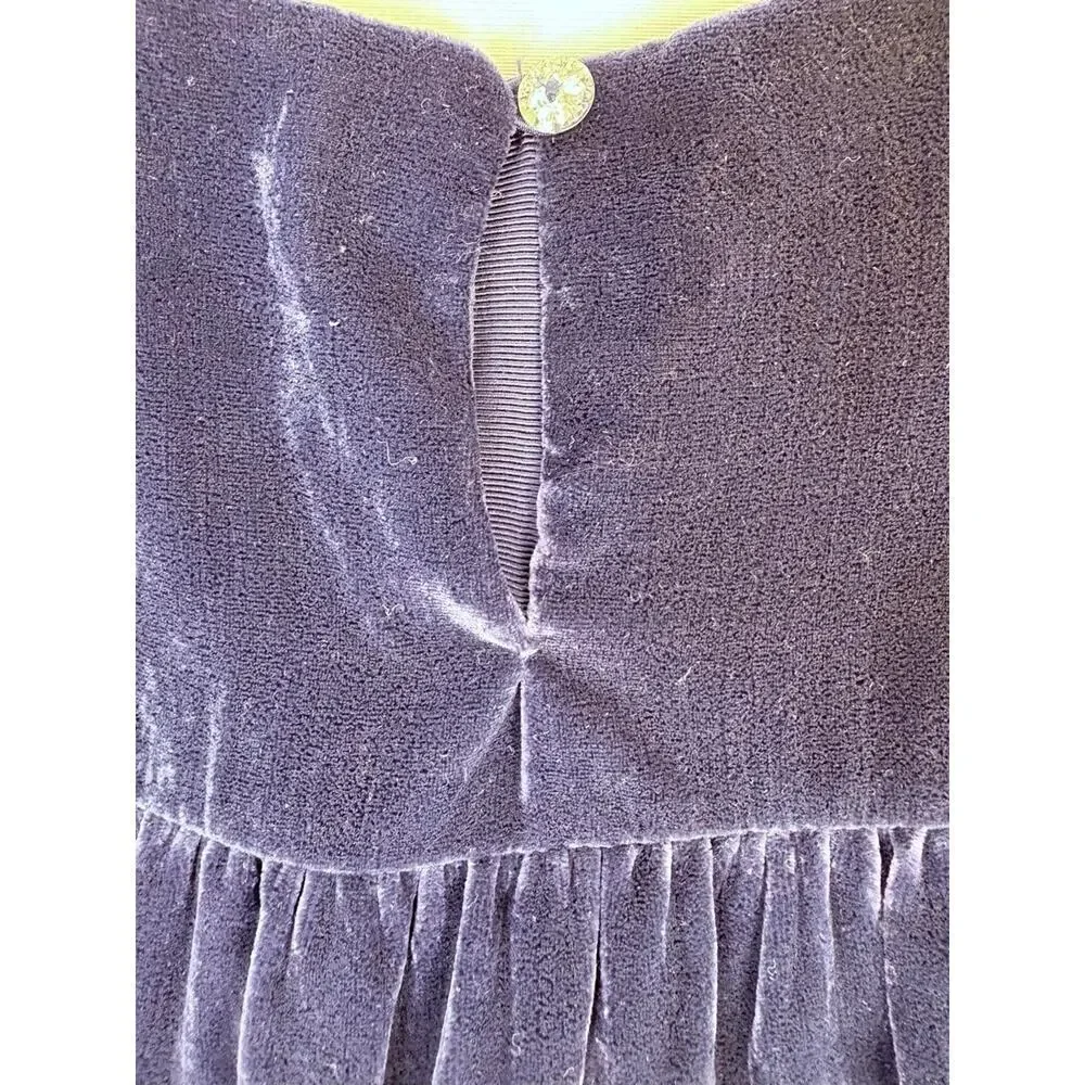 Gymboree Girls Blue Velvet Dress Lined Holiday Party‎ Wedding Size 7